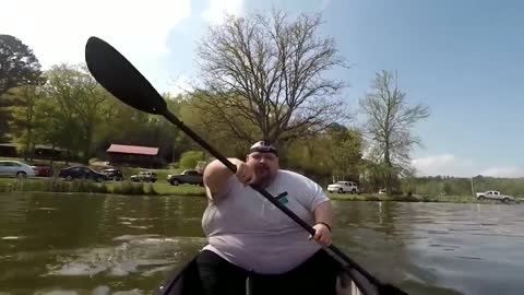 Watch This Funny Guy Flipping His Kayak and Turning Into A Monkey