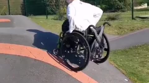 Skating with a wheel chair