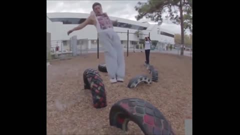 Funny reverse parkour fail 22