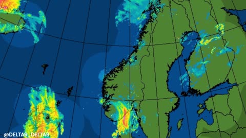 straight line pulses shooting out and manipulating the weather over Europe 18.10.24