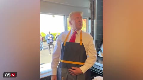 View "Watch Donald Trump Work going VIRAL-McDONALD'S drive-thru video"