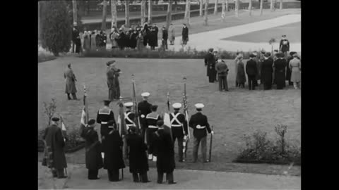 Dedication of United States Marine Memorial at Belleau Wood France December 20 1955