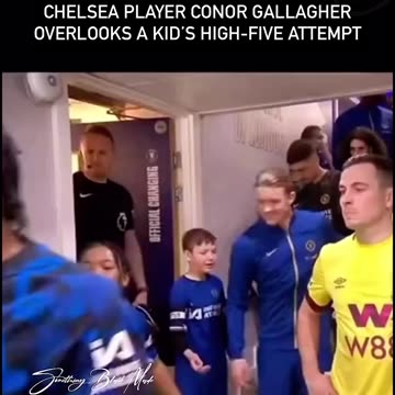 CHELSEA MIDFIELDER REFUSES TO HIGH FIVE BLACK BOY