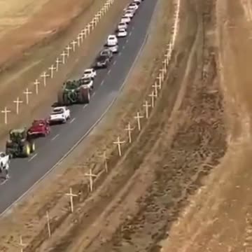 A cross is placed for every White Farmer killed in South Africa between 2018-2022.