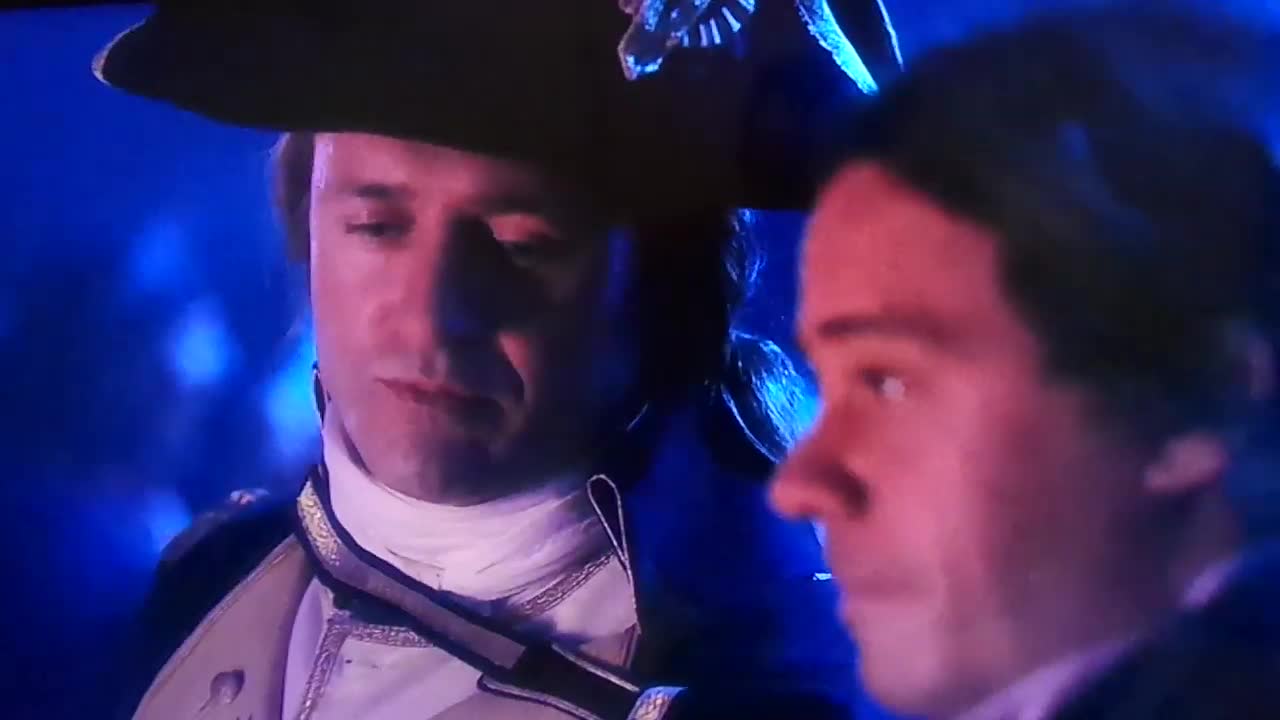 George Washington Smiling and Snickering