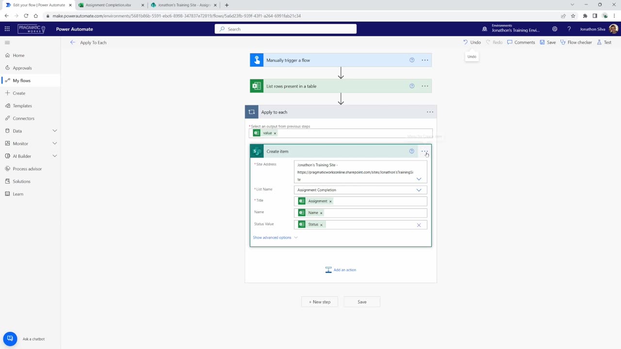 Power BI - Pragmatic Works - Power Automate Understanding Apply to Each 5
