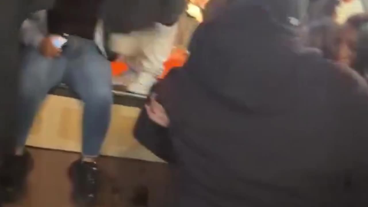 Man gets jumped after slapping artists butt...