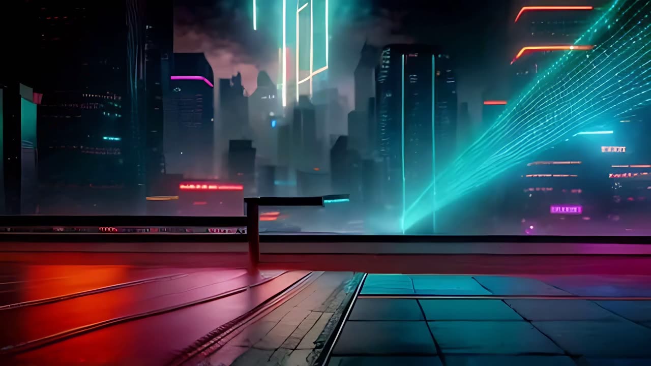 Chill Beats Music - Cyberpunk Cityscape