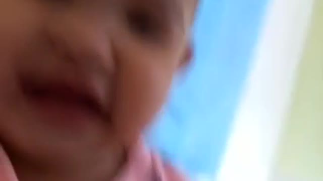 Cute baby making weird noises. 😀