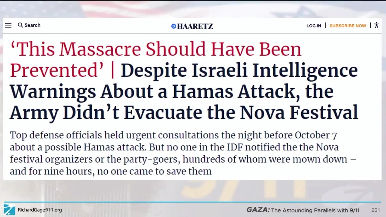 COMPARING THE EVENTS OF 9/11 & GAZA