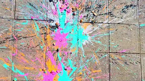 Breaking Glass Bottles and Balloons Drops