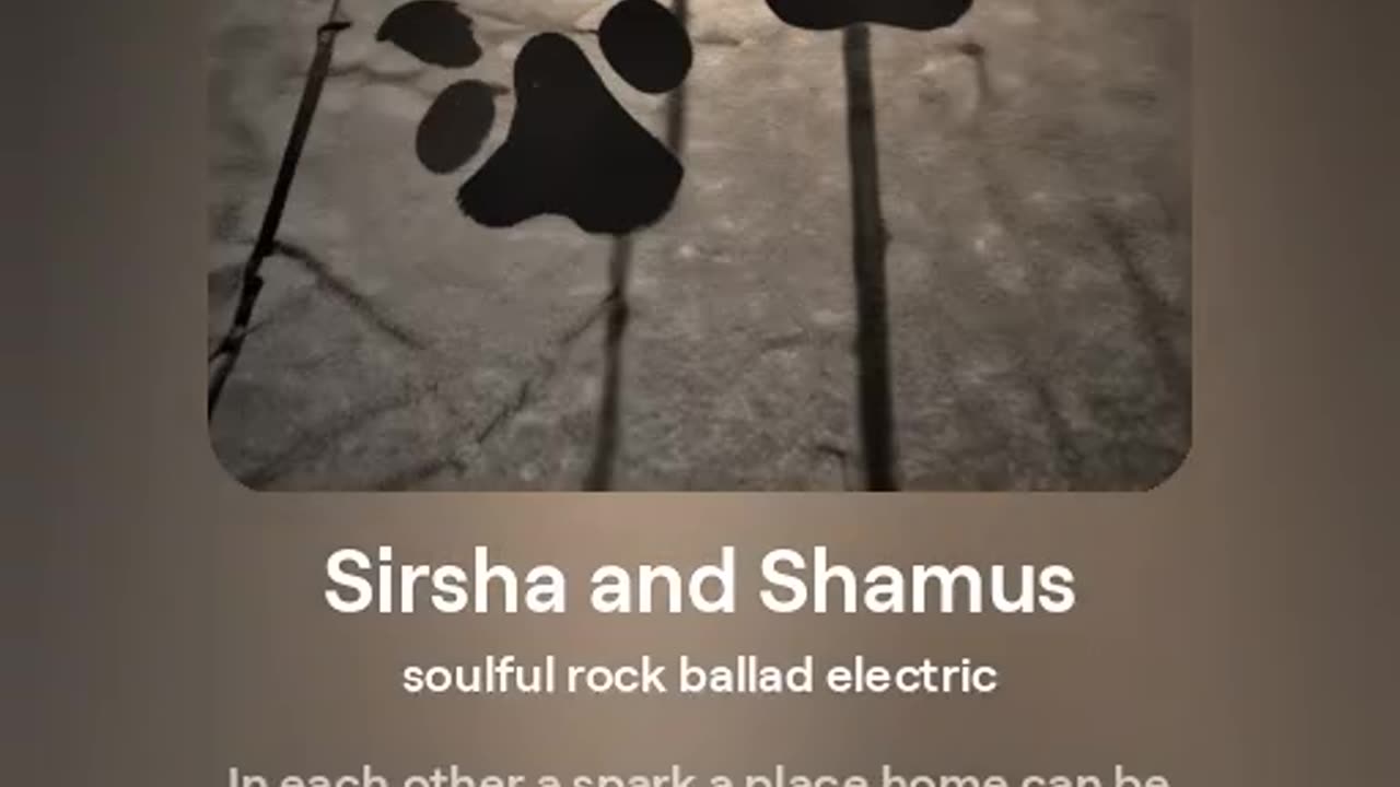 Saoirse And Shamus a dog love Rock Ballad