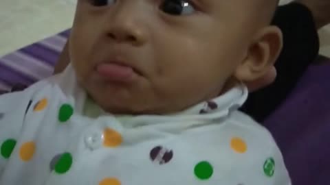 2 Month Old Baby Gets Sad Because of Heal The World Song