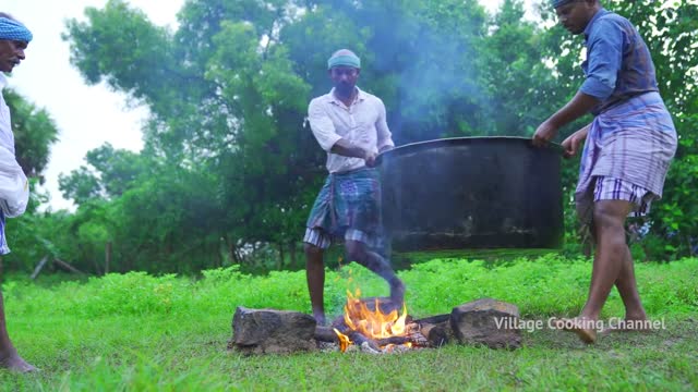 BAMBOO BIRYANI | Mutton Biryani Cooking in Bamboo | Steamed Bamboo Biryani Recipe Cooking in Village