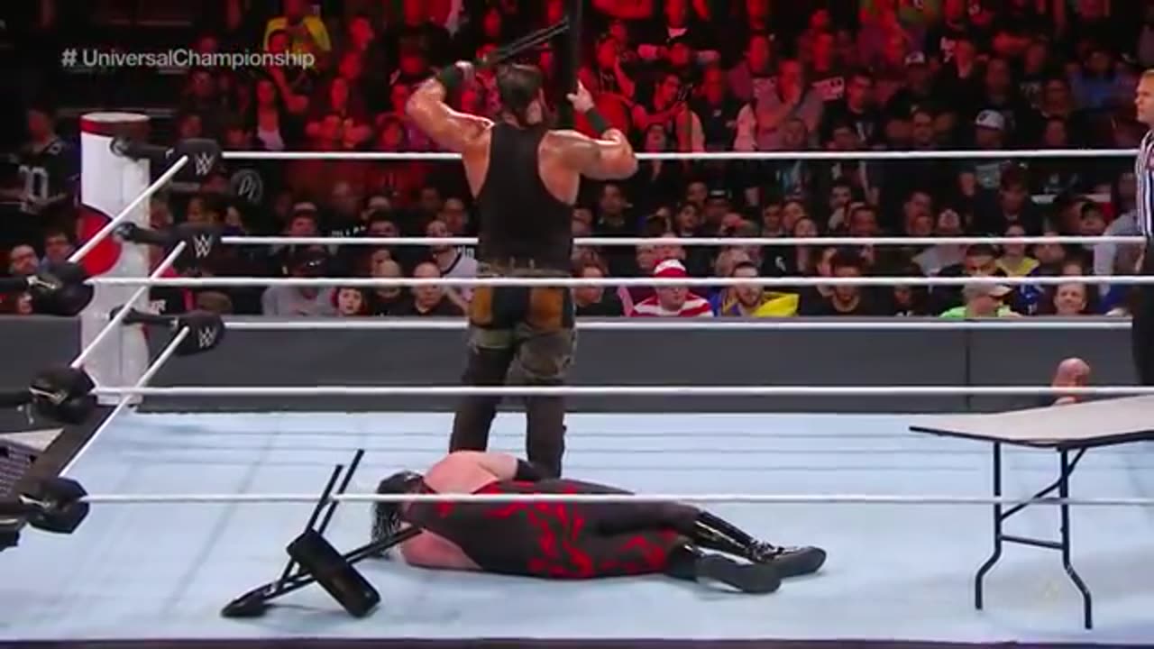 FULL MATCH - Lesnar vs. Strowman vs. Kane – Universal Title Triple Threat Match