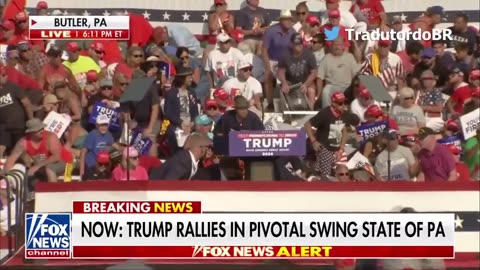 Vídeo da Fox News, mostrando o momento em que tentaram matar Donald Trump. 🇺🇸