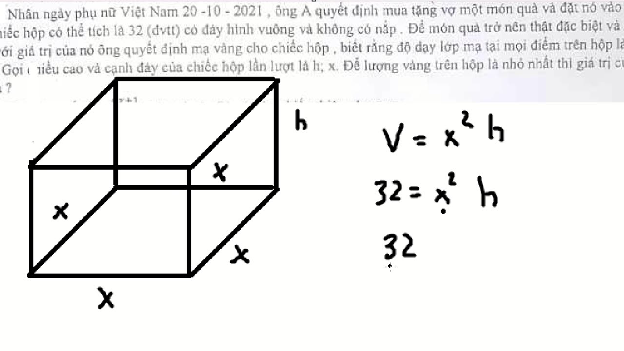 Toán 12: Nhân ngày phụ nữ Việt Nam 20-10-2021, ông A quyết định mua tặng vợ một