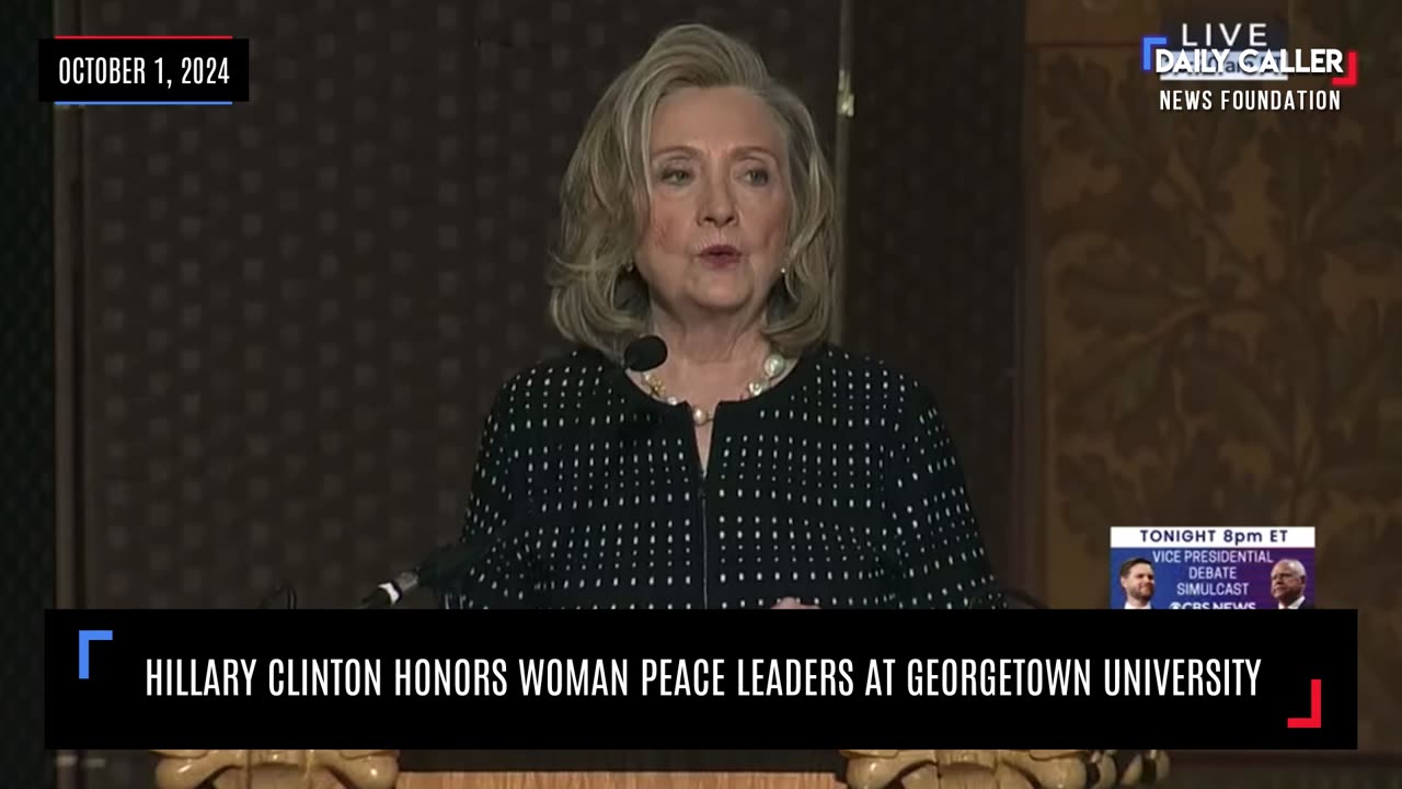 Hillary Clinton Honors Woman Peace Leaders At Georgetown University
