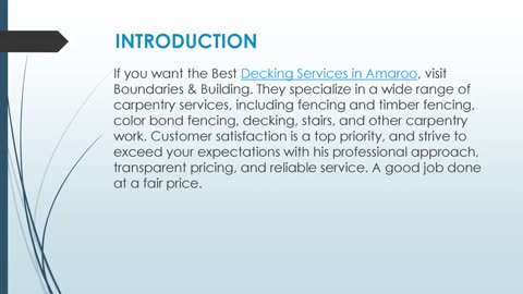 Best Decking Services in Amaroo