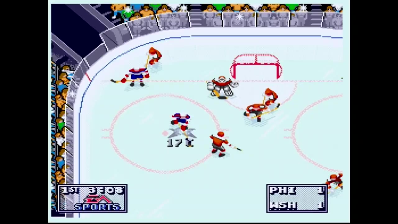 NHL95 (Sega Genesis) Philadelphia vs Washington Part1