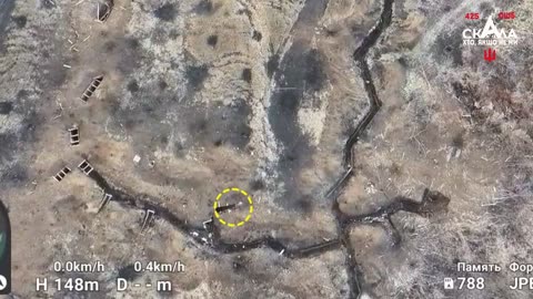 Single Ukrainian Soldier Battling Three Russians Entering Trench Complex