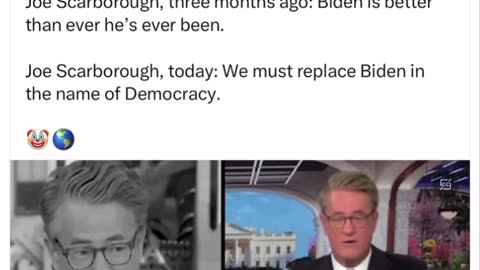 🤡 Joe Scarborough 3 Months Ago vs Today