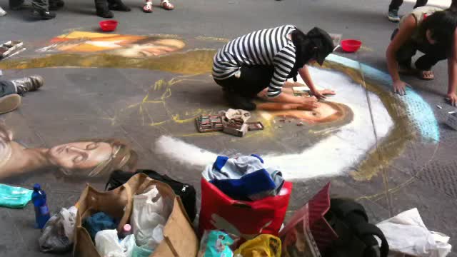 STREET ARTIST IN FLORENCE ITALY