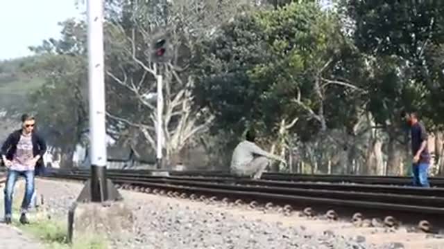 Public Prank Using Train Horn!