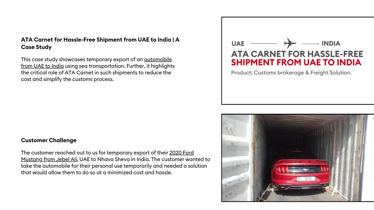 How ATA Carnet Simplified Temporary Car Export from UAE to India