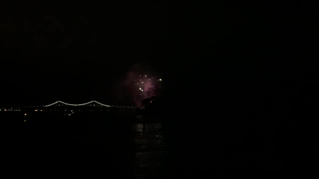 Ocean view fireworks.