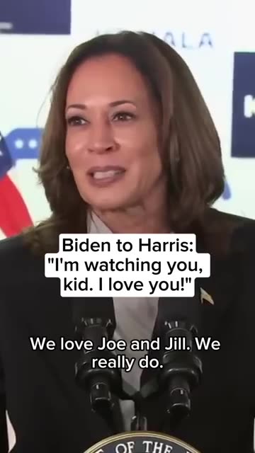 Biden to Harris: "I'm watching you,kid.I love you!"