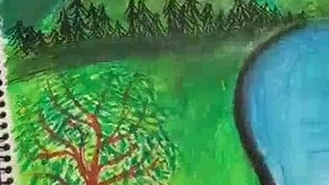 My first oil pastel scenery 😍 I hope you like it 😇 💕 💖.mp4