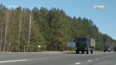 Video of the concentration of the Belarusian army in the Brest region.