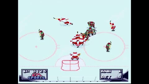 NHL95 (Sega Genesis) Anaheim vs Detroit Part1