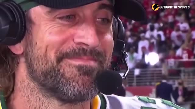 Aaron Rodgers Post-Game Interview after CLUTCH Sunday Night Football Ending!