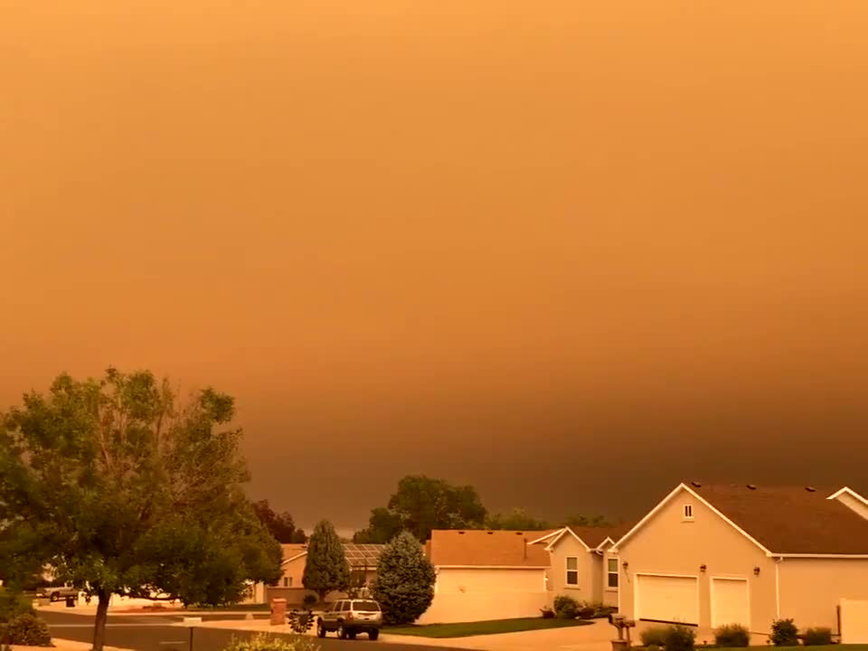 The view from Greeley, Colorado of the fires is truly apocalyptic