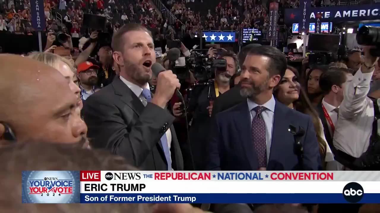 Pres. Trump’s son, Eric Trump, pledged Florida’s delegates to his father, officially