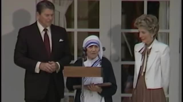 President Reagan Presenting the Presidential Medal of Freedom to Mother Teresa