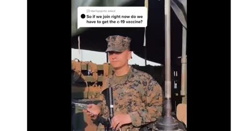 Military video showing most saying no to the vaccine