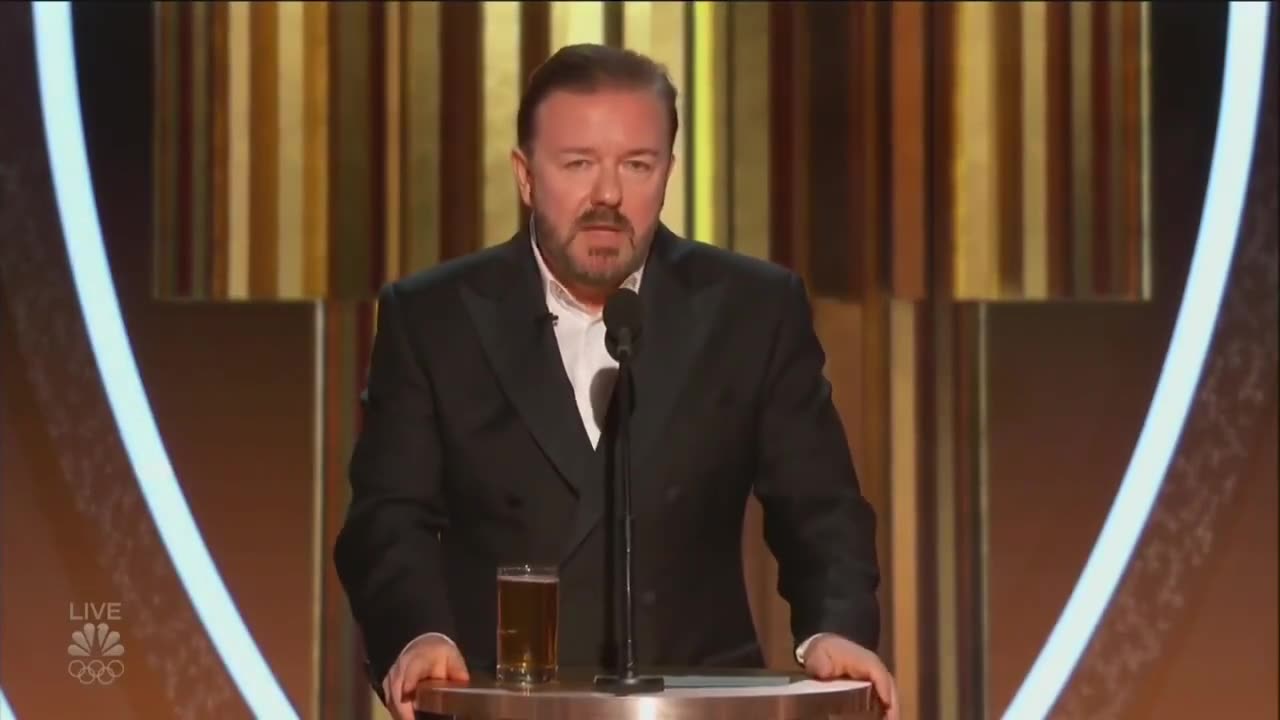 Funny Ricky Gervais hosting the Golden Globes and exposes Hollywoods dark sides