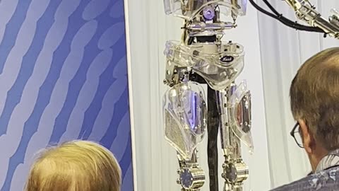 Hank the Robot hawking Ford at Texas State Fair 2022