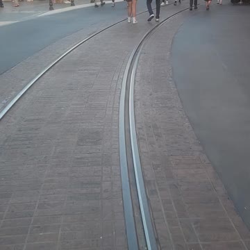 Mother says not to walk in the middle of the Street!