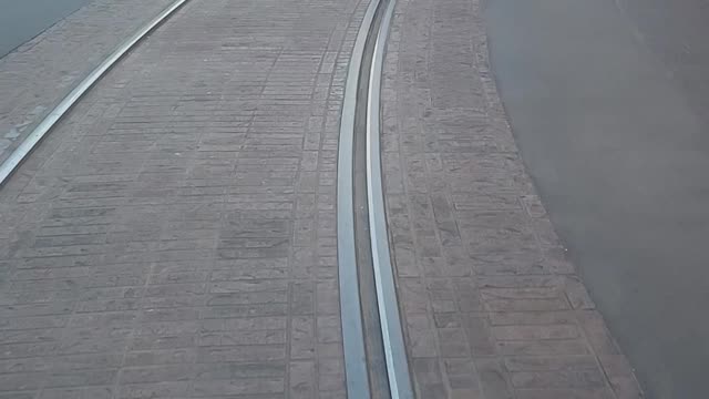 Mother says not to walk in the middle of the Street!