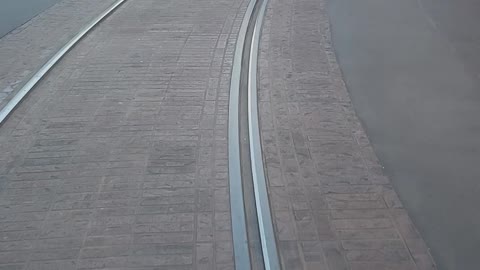 Mother says not to walk in the middle of the Street!