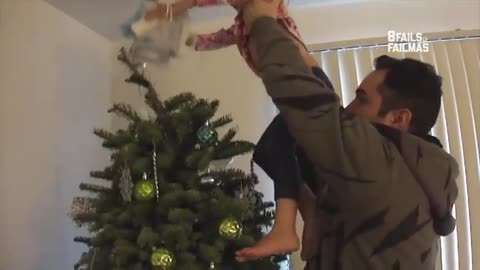 funny |Christmas tree fails