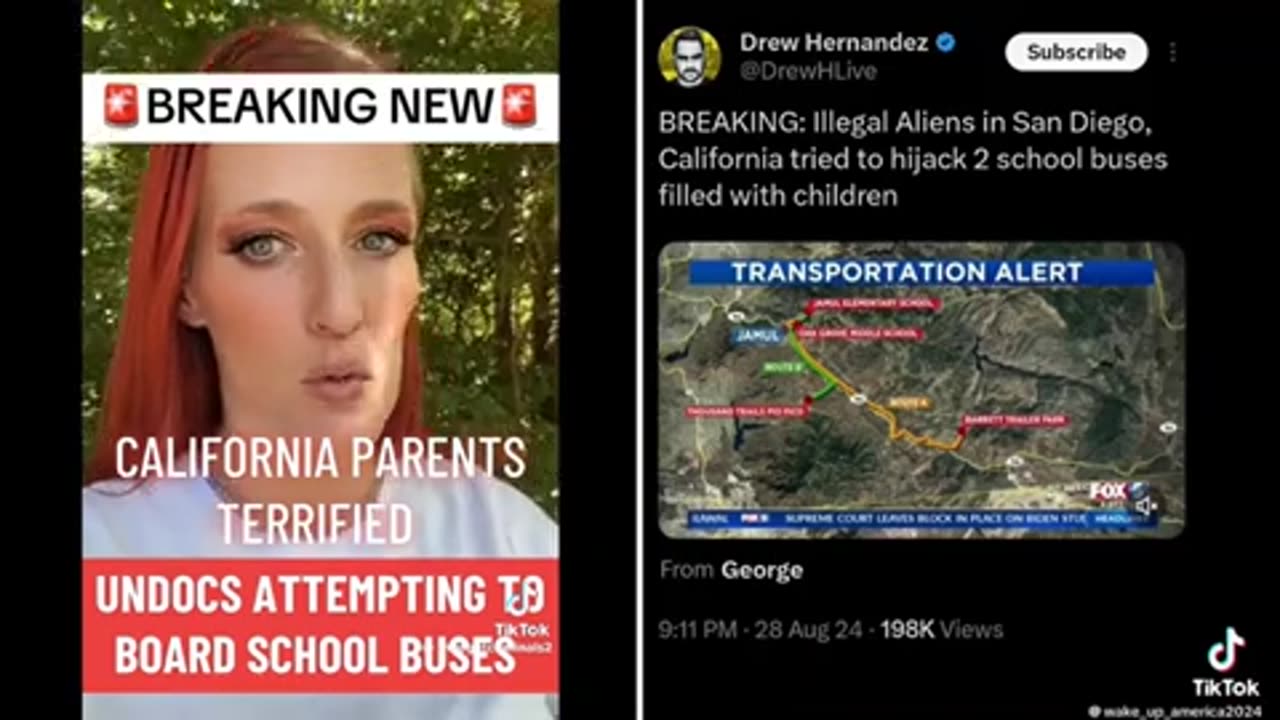 Illegals Trying to Board School Buses ..