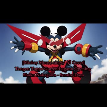 [Mickey Mouse sings/AI Cover] Tengen Toppa Gurren Lagann OP Shoko Nakagawa - Sorairo Days (空色デイズ)