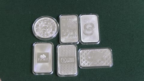 Silver bars from Apmex