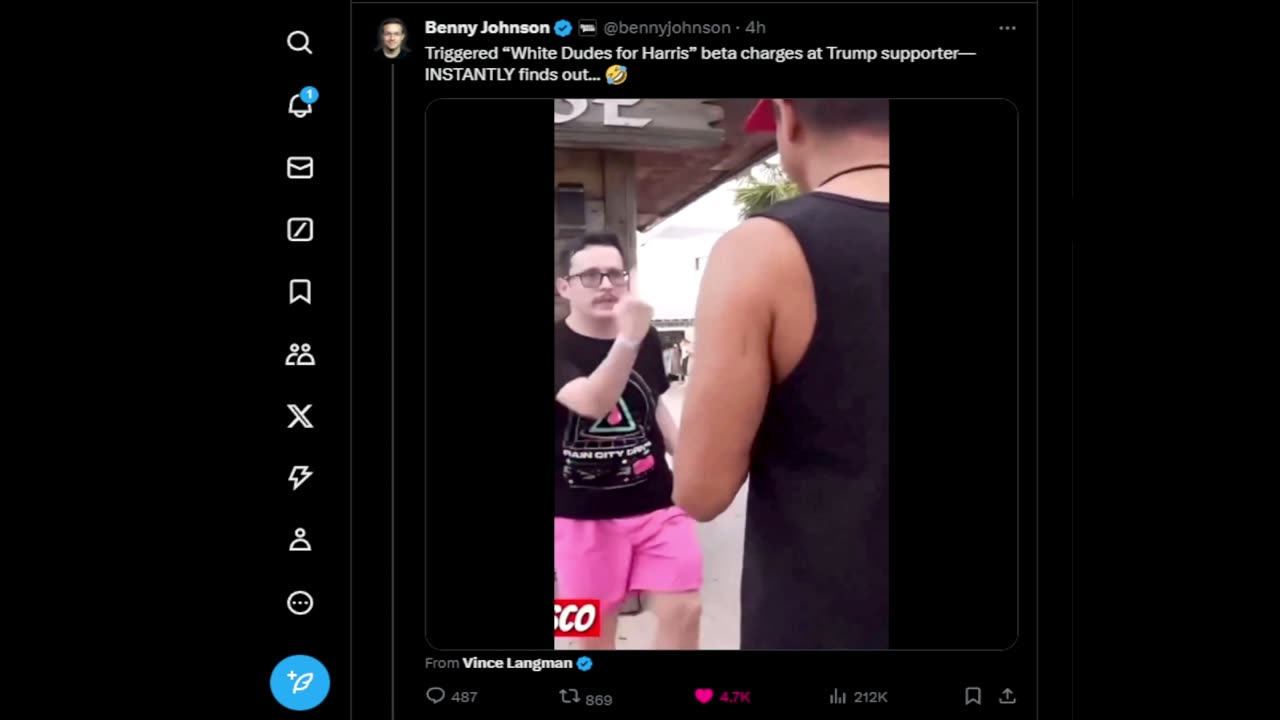 Soy Boy Attacks Trump Supporter