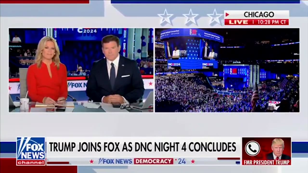 Fox News talks to Trump following Kamala's speech at DNC